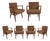 Set of Four (4) Rare Mid-Century Modern Model C-108 Armchairs in Walnut & Brown Bouclé Attributed to Jens Risom for Jens Risom Design, Usa, C. 1950s For Sale