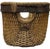 Large Rustic Woven Rattan Market Basket With Handles For Sale - Image 4 of 7