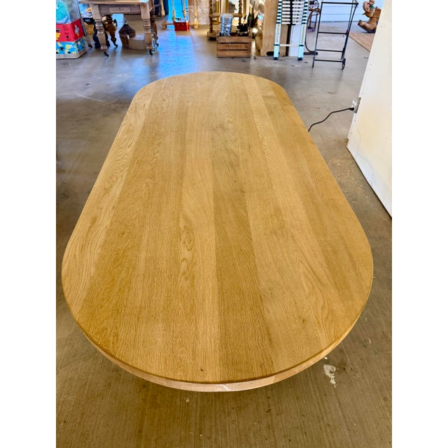 Brown Vintage French Racetrack Oval Dining Table For Sale - Image 8 of 12