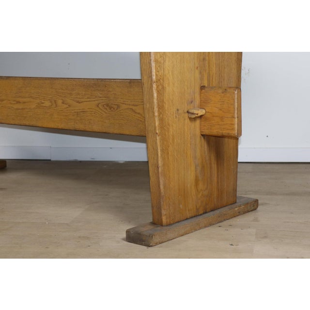 Brutalist Dining Table in Wood, 1960s For Sale - Image 10 of 18