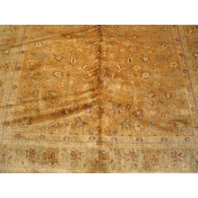 Antique Indian Agra rug. Size: 7'0" x 8'8".
