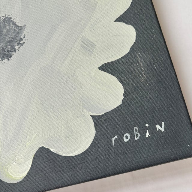 Flower Eighteen. Small Painting by Robin Zingone For Sale - Image 4 of 5
