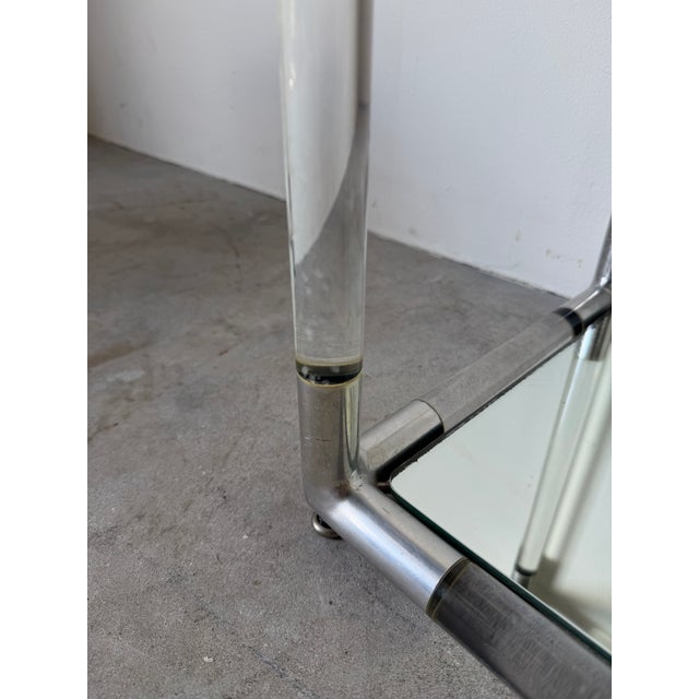 1970’s Mid-Century Modern Charles Hollis Jones Style Aluminum & Glass Five-Tier Étagère Display Shelf For Sale - Image 9 of 13