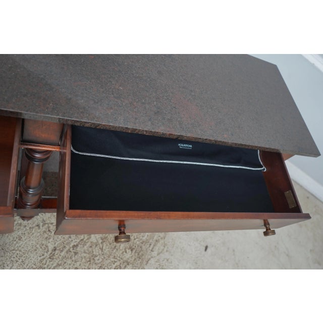 Henredon Henredon Acquisitions Marble Top Console Table Server For Sale - Image 4 of 12