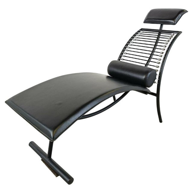 Vintage Chaise Longue in the style of Rene Herbst, 1990s For Sale - Image 12 of 12