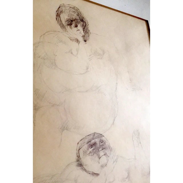 Pencil drawing on paper by José Luis Cuevas (Mexican, b.1934). Entitled "La Esperanza". The work is signed right center...