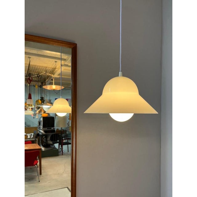 Hanging Lamp in White Plastic from Friis & Moltke For Sale - Image 3 of 11
