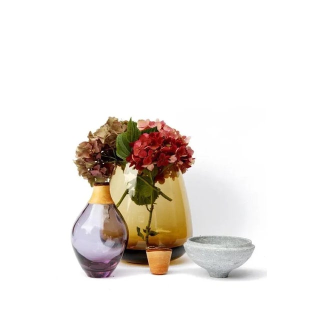 Contemporary Olive and Soapstone Terra Stacking Vessel by Pia Wüstenberg For Sale - Image 3 of 5