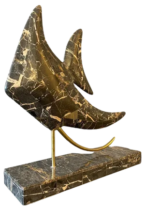 Tropical Fish Marble Sculpture by Maitland Smith, 1980s