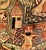 This carved and painted circular panel is an excellent authentic example of a two-dimensional low-relief wood sculpture by...