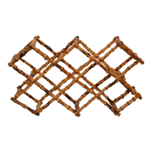 1970s Tiki Bar Top 8-Bottle Wine Rack
