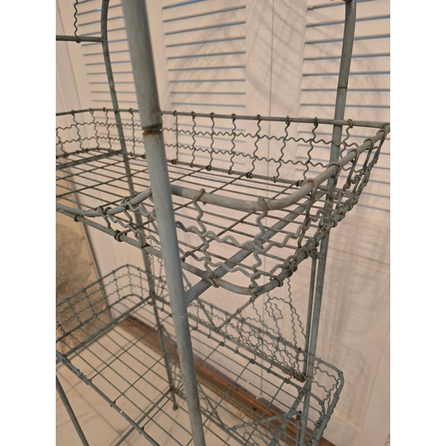 Vintage Mid Century Era 1940s Baby Blue French Etagere For Sale In New York - Image 6 of 11