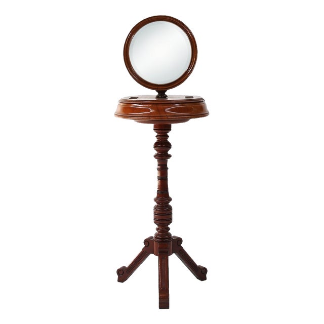 Romantic Make‑up Mirror with Side Storage, France, 1850s For Sale