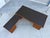 1960s Mid-Century Modern Walnut L-Shaped Executive Desk With Black Laminate Top For Sale - Image 17 of 17