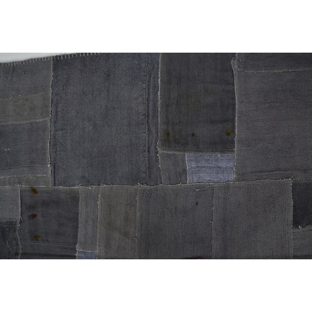 Dark Gray Dark Grey Vintage Hemp Kilim Rug For Sale - Image 8 of 10
