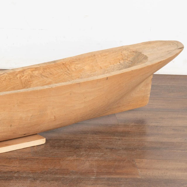 Wood Large Hand Carved Wooden Model Boat, Denmark Circa 1900's For Sale - Image 7 of 10
