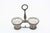 Salt and Pepper Shakers with Silver Structure, Set of 3 For Sale - Image 4 of 4