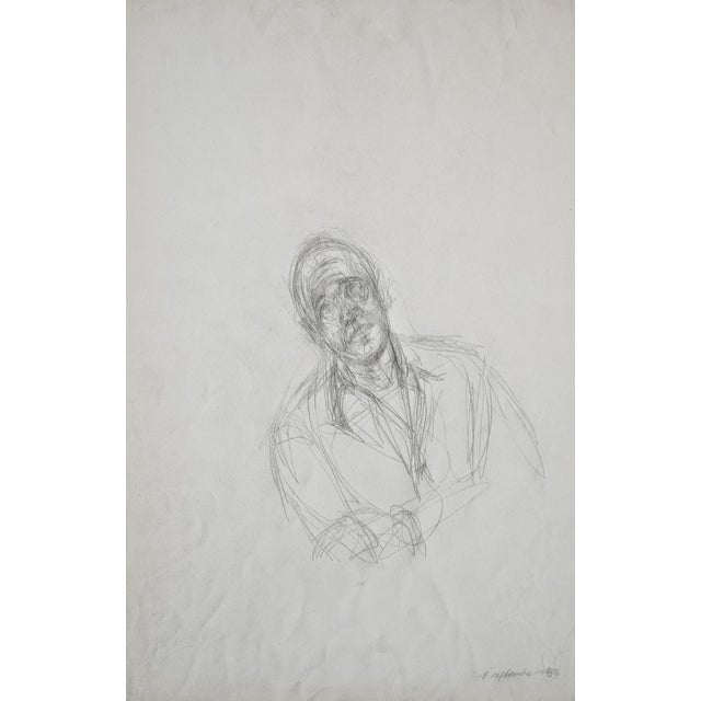 Alberto Giacometti, Portrait of Jean Gênet, 1963, Original Lithograph For Sale - Image 4 of 9