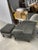 Newly upholstered wingback chair and ottoman with hardwood frame. Upholstered in a durable charcoal velvet. Ottoman is...