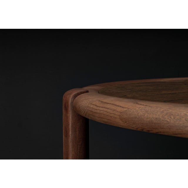 Geometric Coffee Table in Oak and Marble, 1960s For Sale - Image 15 of 18