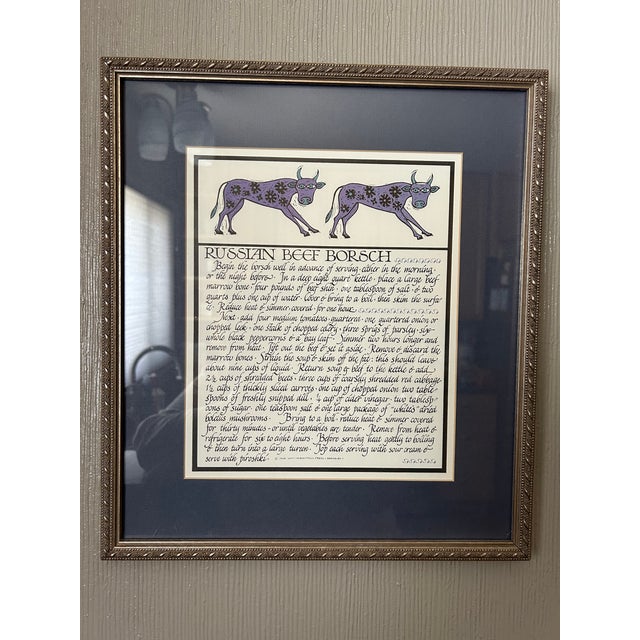 Mid-Century Calligraphed Recipes - Set of 13 For Sale - Image 12 of 13