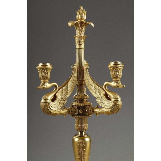 Three-Light Torches in Chased and Gilded Bronze by Barbedienne, 1860, Set of 2 For Sale - Image 9 of 18