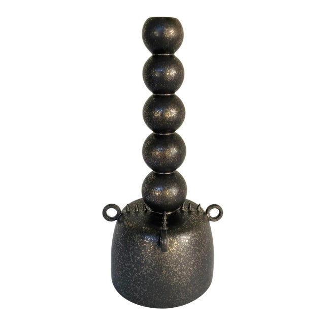 Global Views Modern Bronze Finished Long Neck Vase For Sale