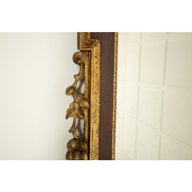 Brown Large Antique English Walnut and Gilt Mirror, 1700s For Sale - Image 8 of 11