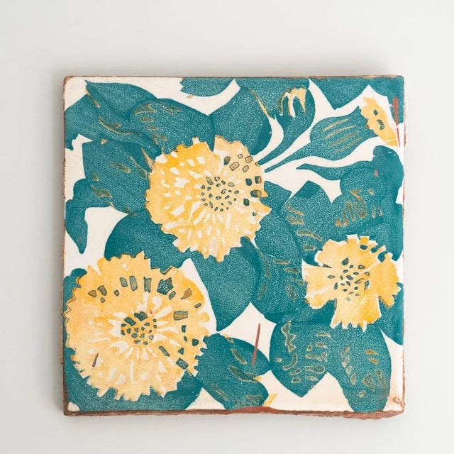 Spanish Decorative Ceramic Tile of Casa Vicens by Antoni Gaudí For Sale - Image 3 of 8