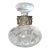 Antique Ornate Sterling Silver Cut Crystal Scent Cologne Perfume Bottle Jar For Sale
