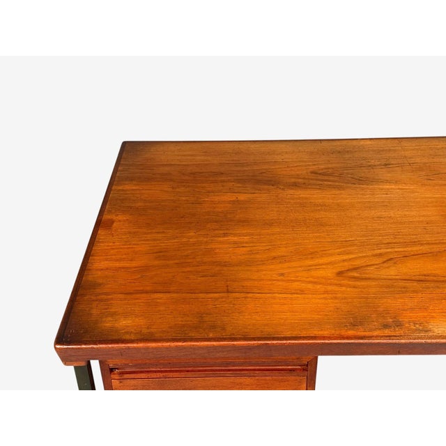 Peter Hvidt & Orla Mølgaard-Nielsen, Executive Desk, Teak, Steel, Denmark, 1959 For Sale - Image 11 of 17