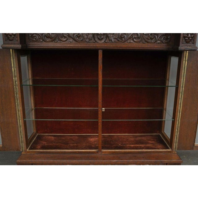 Historicist Oak Display Cabinet, Late 19th Century For Sale - Image 11 of 18
