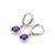 Not Yet Made - Made To Order Amethyst Hoop Huggies Earrings, February Birthstone Drop Earrings, A Pair For Sale - Image 5 of 5