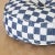Blue Checkered Circle Pillow For Sale In Los Angeles - Image 6 of 7