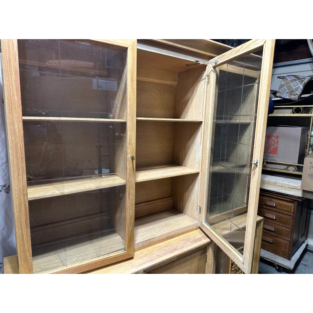 James Mont Oak Chinoiserie China Cabinet For Sale - Image 11 of 15