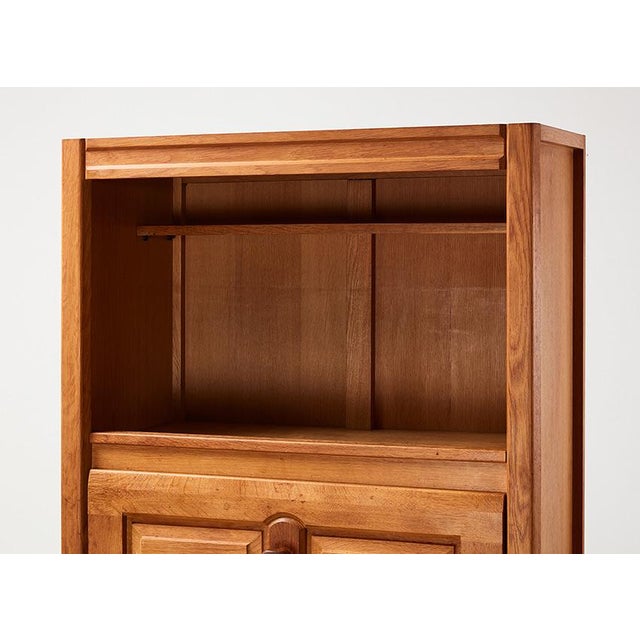 Black Oak Cabinet by Guillerme and Chambron for Votre Maison, France, 1960s For Sale - Image 8 of 10