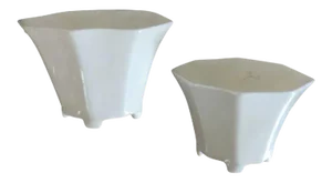 18th Century Chinese Kangxi Blanc de Chine Porcelain Libation Cups - A Pair