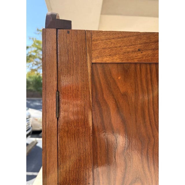 1920’s Art Deco Mahogany & Burled Walnut Bookcase For Sale - Image 10 of 11