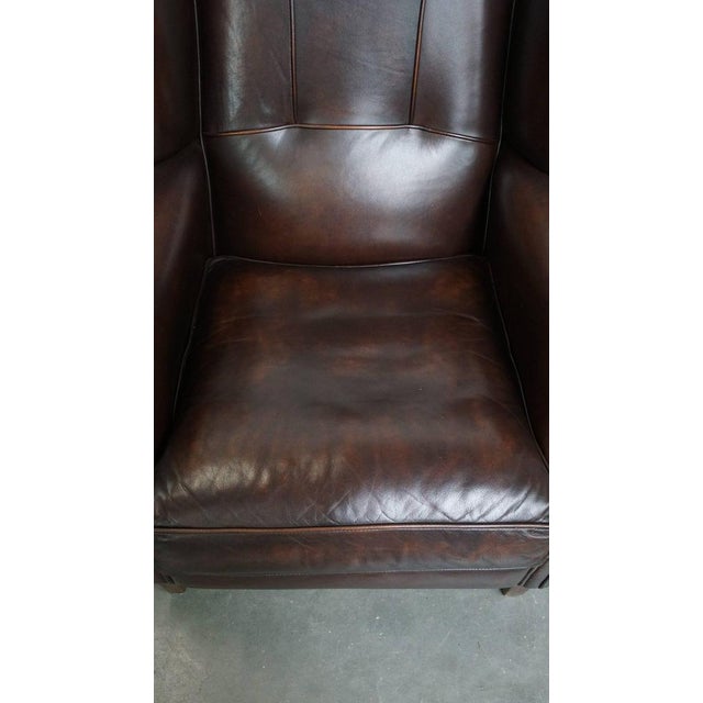 English-Style Wing Chairs in Cowhide, Set of 2 For Sale - Image 6 of 17