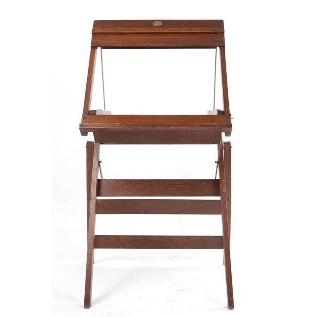Early 1900s Traveling Oak Easel For Sale - Image 4 of 9