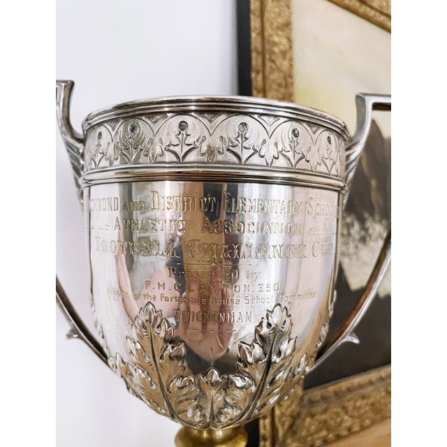 An antique silver plated trophy cup, engraved to read on the front and back: Richmond and District Elementary Schools...