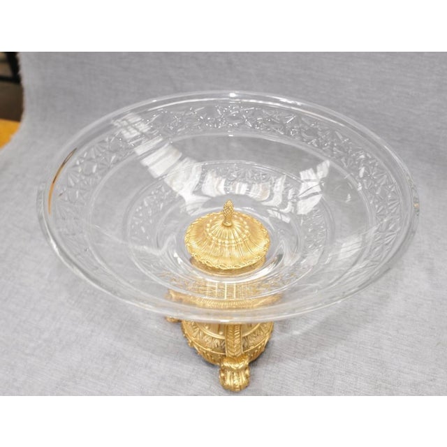 French Empire Ormolu Cut Glass Bowl For Sale - Image 5 of 8