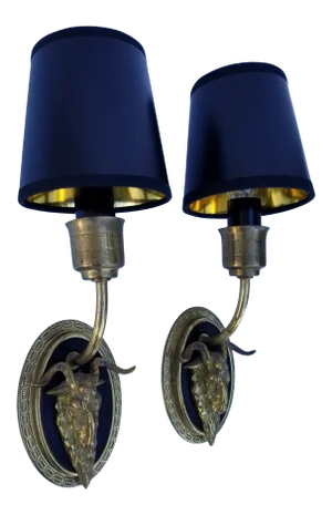 Maison Lancel Neoclassical Brass Sconces - a Pair