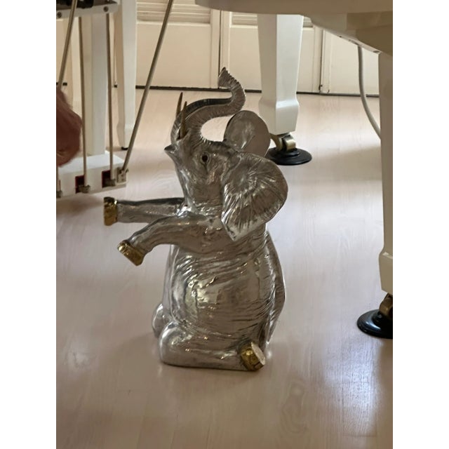 Vintage Arthur Court Elephant Ice Bucket Wine Cooler Barware For Sale In Chicago - Image 6 of 8