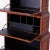 Ornamental & Decorative Materials British Colonial Grass Cloth and Faux Bamboo Three-Tiered Cabinet and Desk For Sale - Image 7 of 10