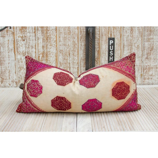 Antique Ramani Sindh Silk Pillow For Sale - Image 4 of 9