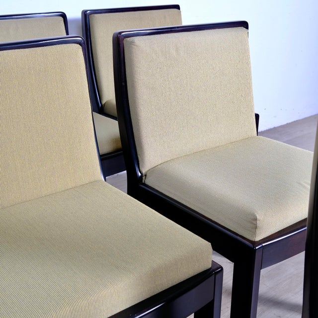 Vintage Chairs in Wood and Fabric, 1970s, Set of 6 For Sale - Image 13 of 18