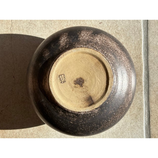 High-Fired Ceramic Vase with Smoke Glaze, Thuringia, Germany, 1970s For Sale - Image 6 of 13