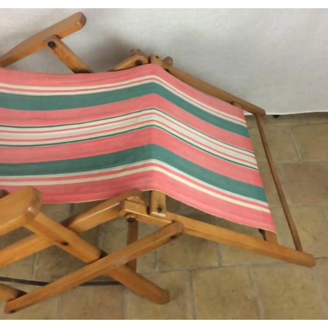 Ergelax Mid-Century Folding Canvas Lounge Chair For Sale In Miami - Image 6 of 11