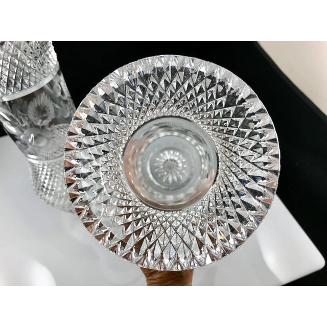 Pair of Antique Pineapple Cut Crystal Vases For Sale In New York - Image 6 of 9